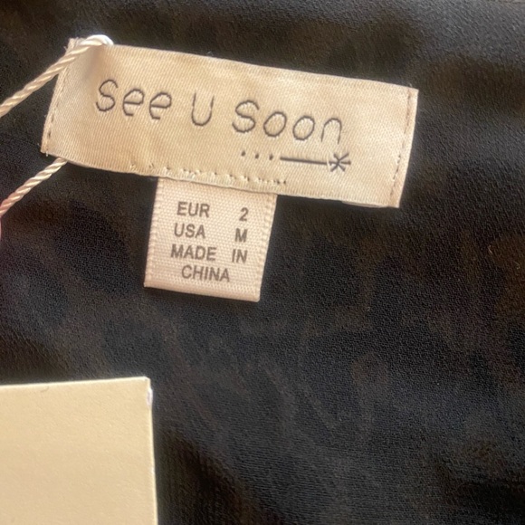 Women’s Maxi Long Sleeve Brown Black Cream Purple Dress New medium - Picture 14 of 16